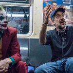 Joker Listening to Todd Phillips on a Subway meme