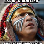Progressives are free to give back their "stolen" land