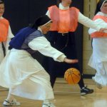 in the name of the lord i'm finna brake them ankles sister mary meme