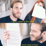 PewDiePie gets a letter meme