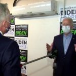 Biden with reporter