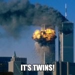 world trade center | IT'S TWINS! | image tagged in world trade center | made w/ Imgflip meme maker