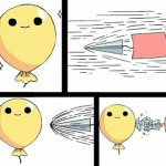 Bullet hitting balloon meme