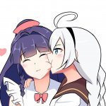 Kiana eating Mei