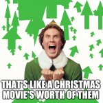 Thanks | 101 UPVOTES!!!!! THAT'S LIKE A CHRISTMAS MOVIE'S WORTH OF THEM | image tagged in buddy the elf excited | made w/ Imgflip meme maker