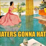 Housewife Haters | HATERS GONNA HATE | image tagged in 50s housewife,haters gonna hate,funny memes,vintage,stay at home,so true memes | made w/ Imgflip meme maker