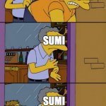 Rent a girlfriend meme | SUMI; RUKA; SUMI; SUMI; YAEMORI | image tagged in throwing out | made w/ Imgflip meme maker