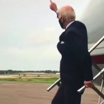 Biden waving to no one