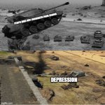 i made a template | PEOPLE WHO JUST GRADUATED FROM SCHOOL; DEPRESSION | image tagged in hellcat jumping to his death,war thunder | made w/ Imgflip meme maker