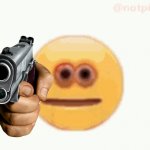 Cursed Emoji pointing gun Meme Generator - Imgflip