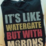 It's like watergate but with morons meme