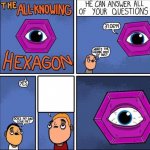 The All-knowing Hexagon meme