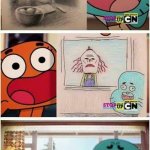 Gumball And Darwin Draw Each Other