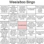 Weeaboo Bingo meme