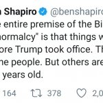 Ben Shapiro return to normalcy