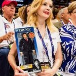 Trump supporter with doll
