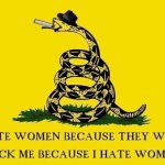 Incel Gadsden flag