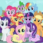 Mane 8 with Spike in front