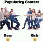Popularity contest boys vs. girls