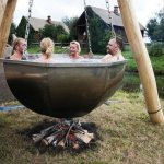 Russians in a hot tub