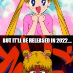 Usagi Downside on the upcoming Mario Movie | THERE'S GOING TO BE A SUPER MARIO ANIMATED MOVIE! BUT IT'LL BE RELEASED IN 2022.... | image tagged in usagi excited but on the downside | made w/ Imgflip meme maker