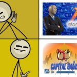 Capital Gains (UPDATED VERSION) | image tagged in henry stickmin drake,stonks,meme man,henry stickmin,ellie rose | made w/ Imgflip meme maker