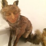 creepy human fox