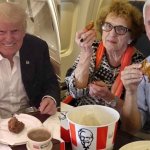 Trump Pence KFC fast food chicken Air Force One