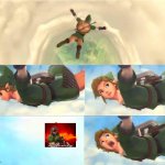 Link Falling | image tagged in link falling | made w/ Imgflip meme maker