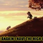 wrong subtitles | IT'S OVER ANAKIN I HAVE THE HIGH GROUNDS | image tagged in up | made w/ Imgflip meme maker