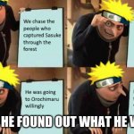 Naruto | WHEN HE FOUND OUT WHAT HE WROTE | image tagged in naruto,fun,funny,anime | made w/ Imgflip meme maker