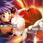 Battler Punching Bernkastel | MY WILL TO LIVE; GOD/2020 | image tagged in battler punching bernkastel,anime,fun,pain | made w/ Imgflip meme maker
