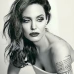 Angelina Jolie black & white