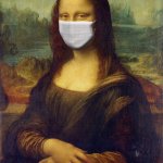 Mona Lisa face mask