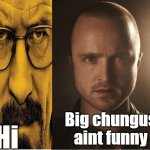 non redditor to a redditor be like | Big chungus aint funny; Hi; Hi | image tagged in breaking bad the bad | made w/ Imgflip meme maker