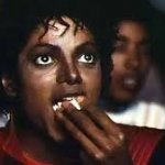 Micheal Jackson eating popcorn