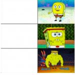 Buff Spongebob 3-panel