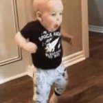 Kid runs away meme