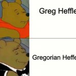gregorian hefferson | Greg Heffley; Gregorian Hefferson | image tagged in fancy winnie the pooh meme | made w/ Imgflip meme maker