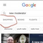 Google shopping Moderator meme