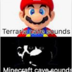 mario cave sounds meme