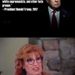 Trump vs Behar b.s. meme