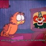Garfield and binky the clown