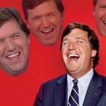 tucker carlson laughing at libs CROPPED