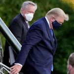 Trump to Walter Reed w/mask on