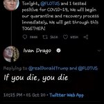 Trump Tweeting Positive Of COVID Ivan Drago He Dies meme