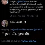 Trump Tweeting Positive Of COVID Ivan Drago He Dies