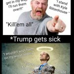 Trump gets sick