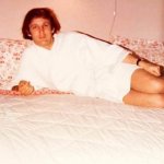 Young preppy insolent Trump in bathrobe