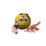 emoji with gun